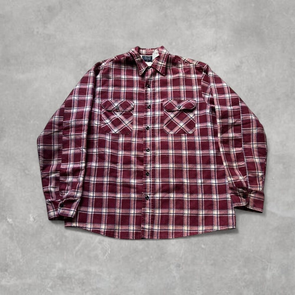Sears Men's Burgundy and Red Shirt